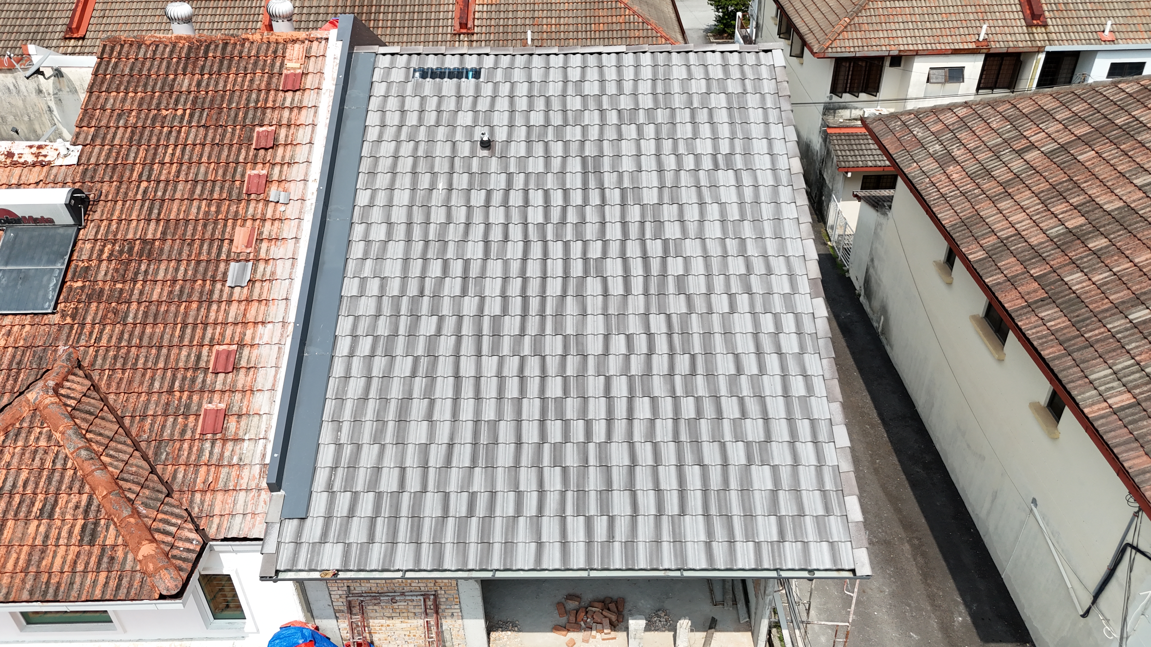 Concrete tiles installation 2
